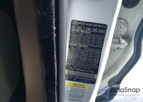 2016 Land Rover Range Rover Evoque Se/Se Premium z USA, uszkodzony, nr VIN SALVP2BGXGH147163